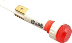 ACI - 220 V Red Lens Indicating Light - Round Lens, Blade Connector, 10mm Wide - Makers Industrial Supply