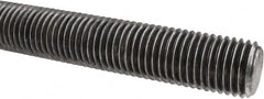 Made in USA - 1-8 UNC (Coarse), 3' Long, Low Carbon Steel Threaded Rod - Oil Finish Finish, Right Hand Thread - Makers Industrial Supply