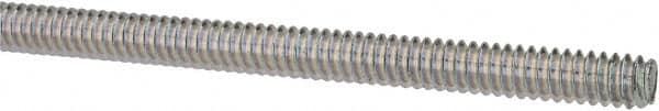 Value Collection - #10-24 UNC (Coarse), 3' Long, Low Carbon Steel Threaded Rod - Zinc-Plated Finish, Right Hand Thread - Makers Industrial Supply