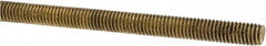 Made in USA - #10-32 UNF (Fine), 3' Long, Brass Threaded Rod - Right Hand Thread - Makers Industrial Supply