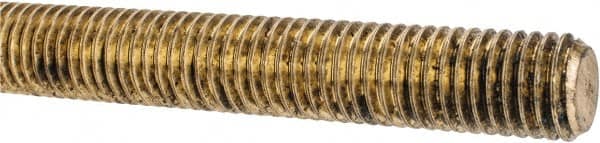 Made in USA - 5/8-11 UNC (Coarse), 3' Long, Brass Threaded Rod - Right Hand Thread - Makers Industrial Supply