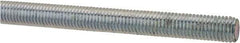 Made in USA - 1/4-28 UNF (Fine), 3' Long, Low Carbon Steel Threaded Rod - Zinc-Plated Finish, Right Hand Thread - Makers Industrial Supply