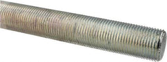 Made in USA - 1-12 UNF (Fine), 3' Long, Low Carbon Steel Threaded Rod - Zinc-Plated Finish, Right Hand Thread - Makers Industrial Supply