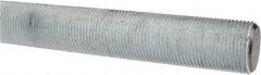 Made in USA - 1-14 UNF (Fine), 3' Long, Low Carbon Steel Threaded Rod - Zinc-Plated Finish, Right Hand Thread - Makers Industrial Supply