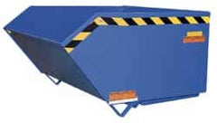 Vestil - 6,000 Lb Load Capacity, 1 1/2 Cu Yd, Steel Self-Dumping Hopper - 48-7/8" Wide x 51-13/16" Long x 40-1/4" High, Powder Coat Blue - Makers Industrial Supply