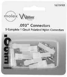 Molex - 1 Circuit, 1 AWG, 0.093 Inch Pin Diameter, Modular Receptacle Plug Connector Package - RoHS Compliant - Makers Industrial Supply