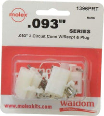 Molex - 3 Circuit, 3 AWG, 0.093 Inch Pin Diameter, Modular Receptacle Plug Connector Package - RoHS Compliant - Makers Industrial Supply