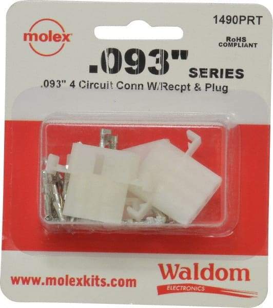 Molex - 4 Circuit, 4 AWG, 0.093 Inch Pin Diameter, Modular Receptacle Plug Connector Package - RoHS Compliant - Makers Industrial Supply