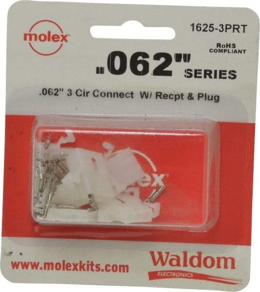 Molex - 3 Circuit, 3 AWG, 0.062 Inch Pin Diameter, Modular Receptacle Plug Connector Package - RoHS Compliant - Makers Industrial Supply