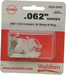 Molex - 3 Circuit, 3 AWG, 0.062 Inch Pin Diameter, Modular Receptacle Plug Connector Package - RoHS Compliant - Makers Industrial Supply