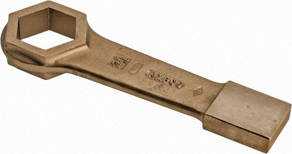 Ampco - 2-3/16" 6 Point Striking Box Wrench - Single End, 11-1/2" OAL, Aluminum Bronze - Makers Industrial Supply