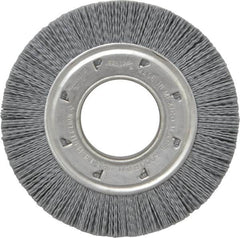 Osborn - 6" OD, 2" Arbor Hole, Crimped Nylon Wheel Brush - 7/8" Face Width, 1-1/16" Trim Length, 6,000 RPM - Makers Industrial Supply