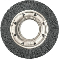 Osborn - 6" OD, 2" Arbor Hole, Crimped Nylon Wheel Brush - 7/8" Face Width, 1-1/16" Trim Length, 6,000 RPM - Makers Industrial Supply