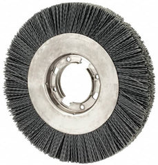 Osborn - 8" OD, 2" Arbor Hole, Crimped Nylon Wheel Brush - 7/8" Face Width, 1-1/2" Trim Length, 4,500 RPM - Makers Industrial Supply