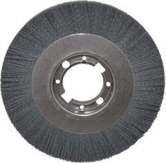 Osborn - 8" OD, 2" Arbor Hole, Crimped Nylon Wheel Brush - 7/8" Face Width, 1-1/2" Trim Length, 4,500 RPM - Makers Industrial Supply