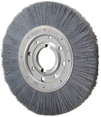 Osborn - 10" OD, 2" Arbor Hole, Crimped Nylon Wheel Brush - 1" Face Width, 2-1/16" Trim Length, 3,600 RPM - Makers Industrial Supply