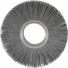 Osborn - 6" OD, 2" Arbor Hole, Crimped Nylon Wheel Brush - 1/2" Face Width, 1-5/8" Trim Length, 5,500 RPM - Makers Industrial Supply