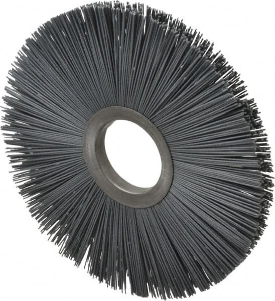 Osborn - 8" OD, 2" Arbor Hole, Crimped Nylon Wheel Brush - 1/2" Face Width, 2-5/8" Trim Length, 5,500 RPM - Makers Industrial Supply