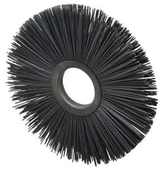 Osborn - 8" OD, 2" Arbor Hole, Crimped Nylon Wheel Brush - 1/2" Face Width, 2-5/8" Trim Length, 5,500 RPM - Makers Industrial Supply