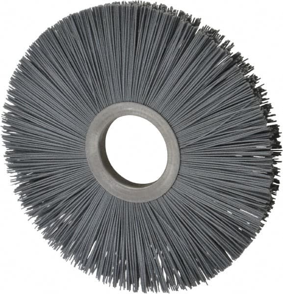 Osborn - 8" OD, 2" Arbor Hole, Crimped Nylon Wheel Brush - 1/2" Face Width, 2-5/8" Trim Length, 5,500 RPM - Makers Industrial Supply