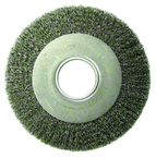 8" Diameter - 2" Arbor Hole - Crimped Steel Wire Straight Wheel - Makers Industrial Supply