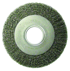 8" Diameter - 2" Arbor Hole - Crimped Steel Wire Straight Wheel - Makers Industrial Supply