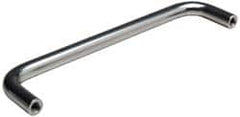 Amatom Electronic Hardware - 3-3/16" Long x 7/8" High, Round Handle - Clear Passivated, Stainless Steel, 3" Center to Center - Makers Industrial Supply