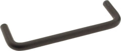 Amatom Electronic Hardware - 4-9/16" Long x 1-1/2" High, Round Handle - Black Anodized, Aluminum, 4-1/4" Center to Center - Makers Industrial Supply