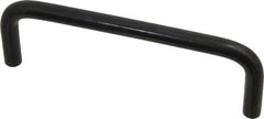 Amatom Electronic Hardware - 4-3/8" Long x 1-7/8" High, Round Handle - Black Oxide Finish, Stainless Steel, 4" Center to Center - Makers Industrial Supply