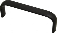 Amatom Electronic Hardware - 4-27/32" Long x 0.63" Wide x 1-3/4" High, Oval Handle - Black Anodized, Aluminum, 4-9/16" Center to Center - Makers Industrial Supply