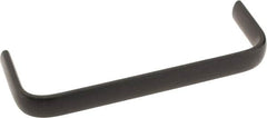 Amatom Electronic Hardware - 6-9/32" Long x 0.63" Wide x 2" High, Oval Handle - Black Oxide Finish, Stainless Steel, 6" Center to Center - Makers Industrial Supply