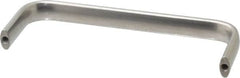 Amatom Electronic Hardware - 6-9/32" Long x 0.63" Wide x 2" High, Oval Handle - Clear Passivated, Stainless Steel, 6" Center to Center - Makers Industrial Supply