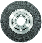 10" Diameter - 2" Arbor Hole - Crimped Steel Wire Straight Wheel - Makers Industrial Supply