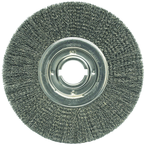 12" Diameter - 2" Arbor Hole - Crimped Steel Wire Straight Wheel - Makers Industrial Supply