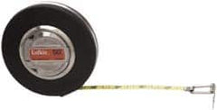 Lufkin - 164' x 10mm Yellow Blade Tape Measure - 1/8" & 1 cm Graduation, B8 Graduation Style, Black Case - Makers Industrial Supply