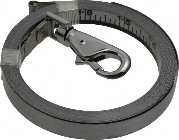 Lufkin - 25' x 1/2", 1/8 D1 Graduation, Tape Measure Replacement Blade - Steel, Chrome & Nickel Finish - Makers Industrial Supply