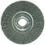 12" Diameter - 2" Arbor Hole - Crimped Steel Wire Straight Wheel - Makers Industrial Supply