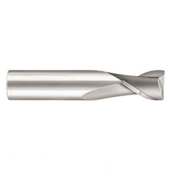 SGS - 9mm, 14mm LOC, 9mm Shank Diam, 50mm OAL, 2 Flute, Solid Carbide Square End Mill - Single End, Uncoated, Spiral Flute, 30° Helix, Centercutting, Right Hand Cut, Right Hand Flute, Series 17M - Makers Industrial Supply