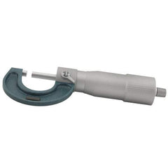 Mitutoyo - 0 to 25mm Range, 0.01mm Graduation, Mechanical Outside Micrometer - Ratchet Stop Thimble, Accurate to 0.0001" - Makers Industrial Supply