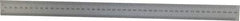 Mitutoyo - 18" Long, 1/64, 1/32" and 0.5, 1mm Graduation, Rigid Stainless Steel Rule - English/Metric Graduation Style, 1-3/16" Wide, Silver, Satin Chrome Finish - Makers Industrial Supply