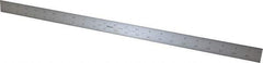 Mitutoyo - 24" Long, 1/100, 1/64, 1/50, 1/32" Graduation, Rigid Stainless Steel Rule - 16R Graduation Style, 1-3/16" Wide, Silver, Satin Chrome Finish - Makers Industrial Supply