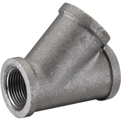 Black Pipe Fittings; Fitting Type: Wye; Fitting Size: 2-1/2″; Material: Malleable Iron; Finish: Black; Fitting Shape: Wye; Thread Standard: NPT; Connection Type: Threaded; Lead Free: No; Standards:  ™ASME ™B1.2.1; ASME ™B16.3;  ™UL ™Listed