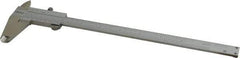 Mitutoyo - 0 to 8" Stainless Steel Vernier Caliper - 1/128" Graduation, 50mm Jaw Depth, 0.0015" Accuracy, Includes Depth Measurement Rod & Inside Diam Jaws - Makers Industrial Supply