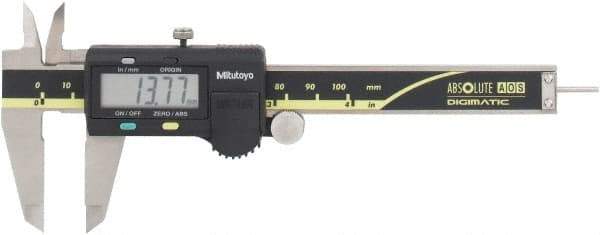 Mitutoyo - 0 to 100mm Range, 0.01mm Resolution, Electronic Caliper - Stainless Steel with 40mm Stainless Steel Jaws, 0.03mm Accuracy - Makers Industrial Supply