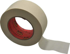 3M - 2" Wide x 60 Yd Long Tan Paper Masking Tape - Series 213, 6 mil Thick, 27 In/Lb Tensile Strength - Makers Industrial Supply