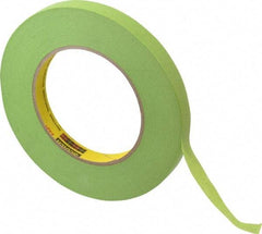 3M - 1/2" Wide x 60 Yd Long Green Paper Masking Tape - Series 401+/233+, 6.7 mil Thick, 25 In/Lb Tensile Strength - Makers Industrial Supply