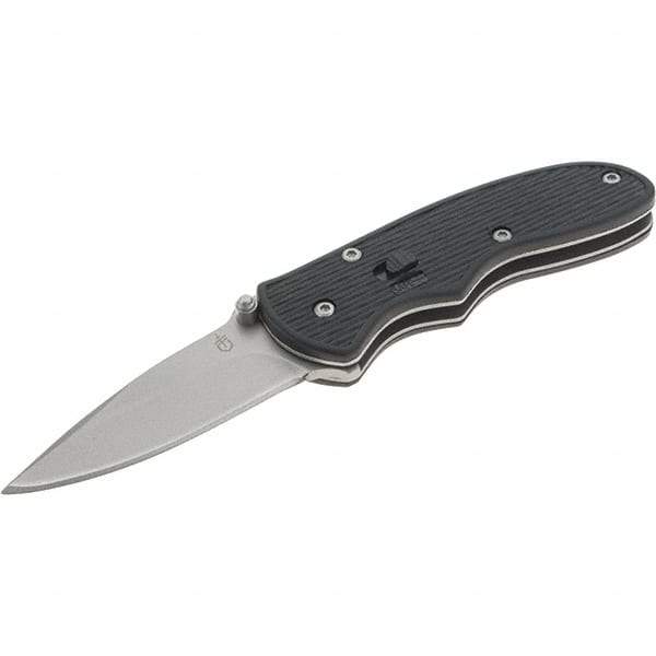 Gerber - 2" Blade, 5" OAL, Straight Assisted Opening Knife - 3" Closed Length, Glass-Filled Nylon, 1 Blade, Spring Assisted Opening - Makers Industrial Supply