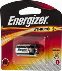 Energizer - Size CR2, Lithium, Photo Battery - 3 Volts, Flat Terminal, CR15H270, ANSI, IEC Regulated - Makers Industrial Supply