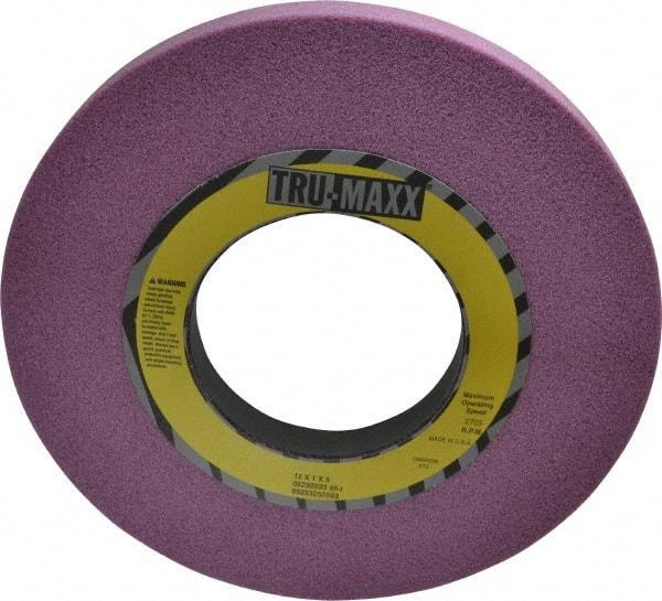 Tru-Maxx - 12" Diam x 5" Hole x 1" Thick, I Hardness, 46 Grit Surface Grinding Wheel - Aluminum Oxide, Type 1, Coarse Grade, 2,705 Max RPM, Vitrified Bond, No Recess - Makers Industrial Supply