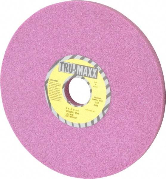 Tru-Maxx - 8" Diam x 1-1/4" Hole x 1/2" Thick, H Hardness, 46 Grit Surface Grinding Wheel - Aluminum Oxide, Type 1, Coarse Grade, 3,105 Max RPM, Vitrified Bond, No Recess - Makers Industrial Supply